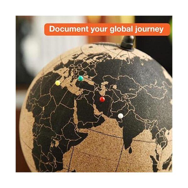 Globe Trekkers Mini globo de corcho con 50 pines de_3