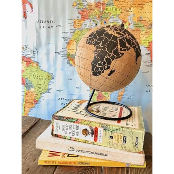 Globe Trekkers Mini globo de corcho con 50 pines de_4
