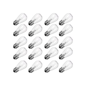 Paquete de 20 bombillas transparentes S14 de 11 W de_1