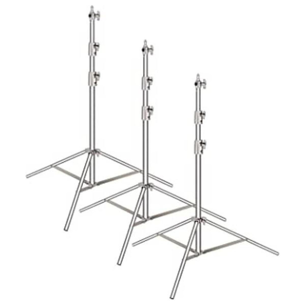 Neewer Paquete de 3 soportes de luz de acero inoxidable