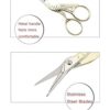 BIHRTC Tijeras vintage de flor de ciruela dorada y tijeras_2