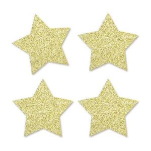 Estrellas doradas con purpurina dorada no se ensucian en_1