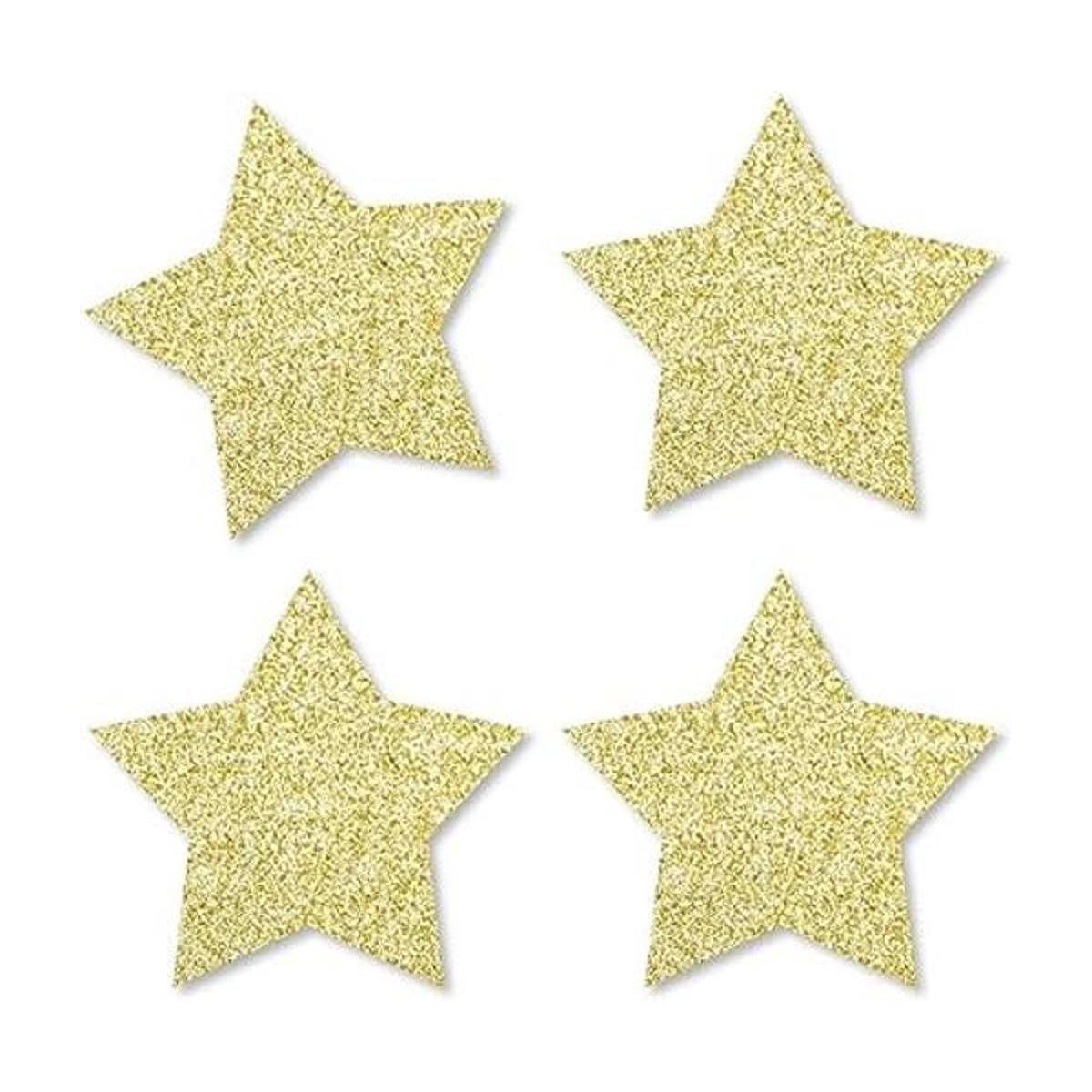 Estrellas doradas con purpurina dorada no se ensucian en