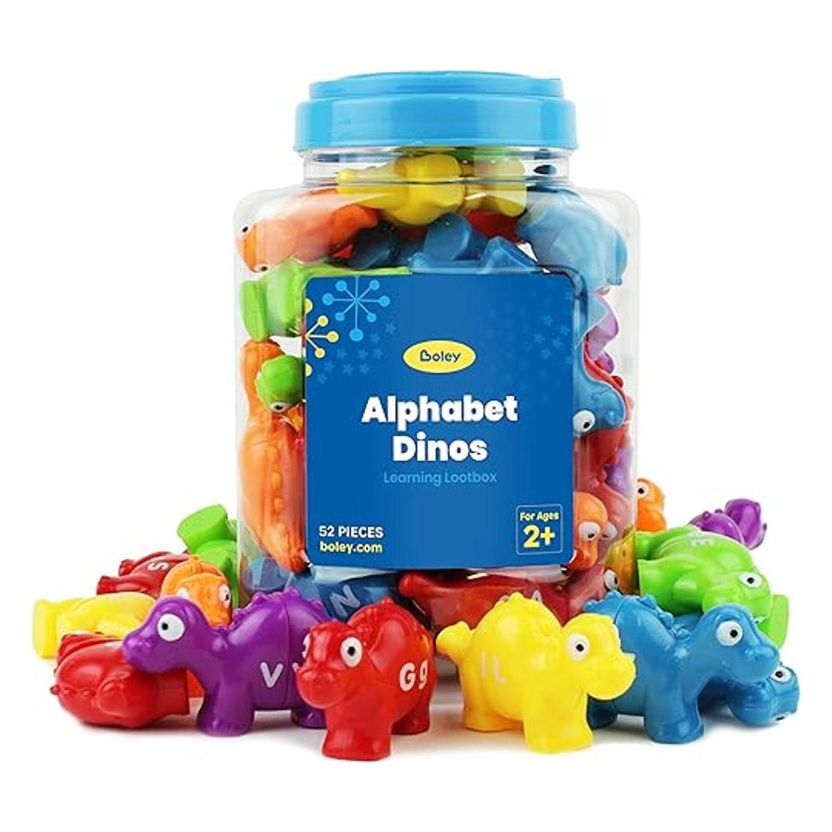 Boley Cubo de dinosaurios del alfabeto 52 piezas de
