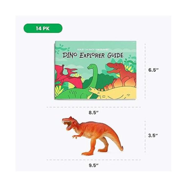 Boley Paquete de 14 juguetes de dinosaurio para niños con_6