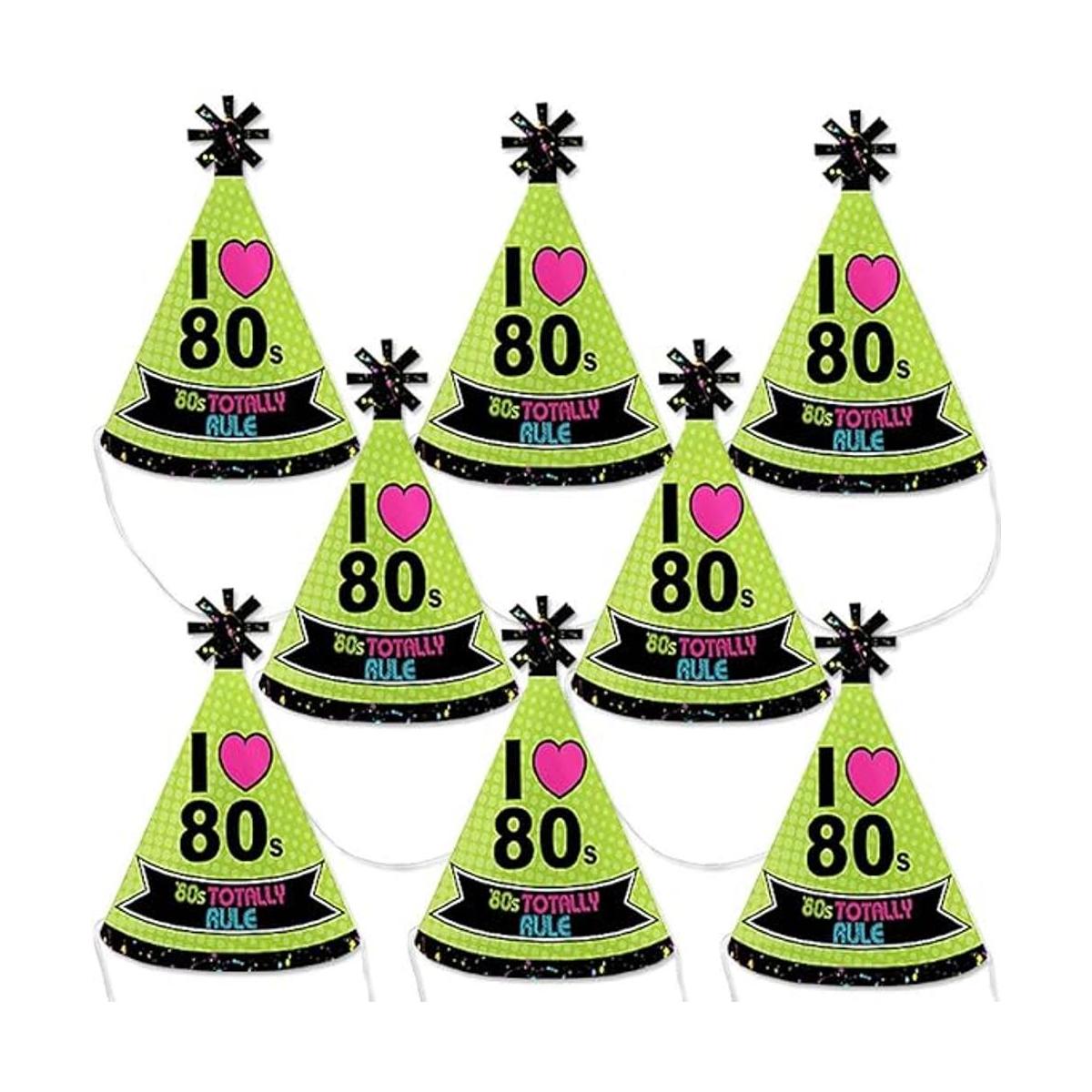 Big Dot of Happiness 80s Retro Mini Cono Totally 1980s