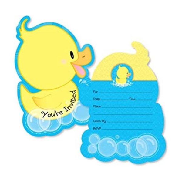 Ducky con forma de pato llenar invitaciones Baby_1