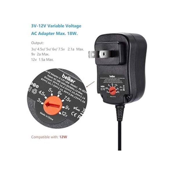 Belker Adaptador universal de 18 W 3 V 45 V 5 V 6 V_2