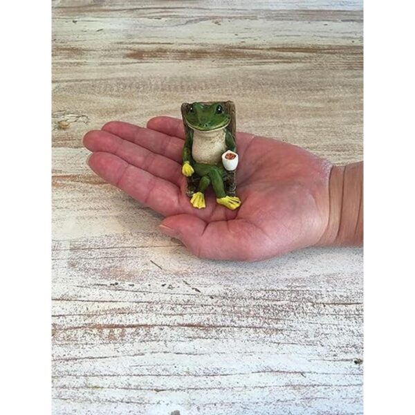 Estatua miniatura de jardín de rana 2.0 in de alto_5