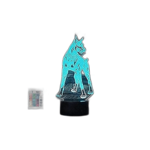 SUPERIORVZND Doberman Pinscher Lámpara nocturna 3D para_1