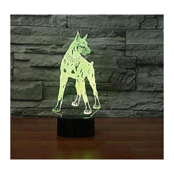 SUPERIORVZND Doberman Pinscher Lámpara nocturna 3D para_5