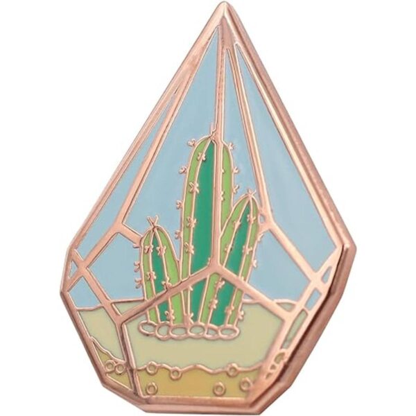 Pin de esmalte REAL SIC Cactus Lindo Cactus en Terrario_1