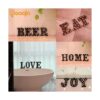 Pooqla Letras iluminadas con luces Luz LED letra negra