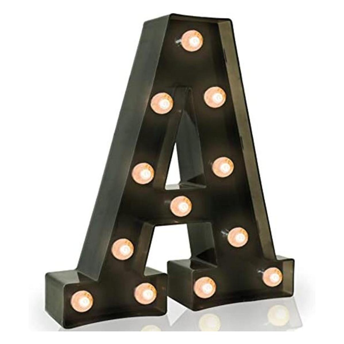 Pooqla Letras iluminadas con luces Luz LED letra negra