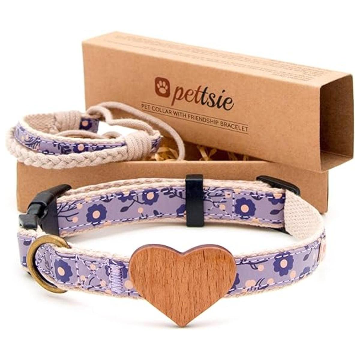 Collar de perro a juego con corazón y dueño tamaño