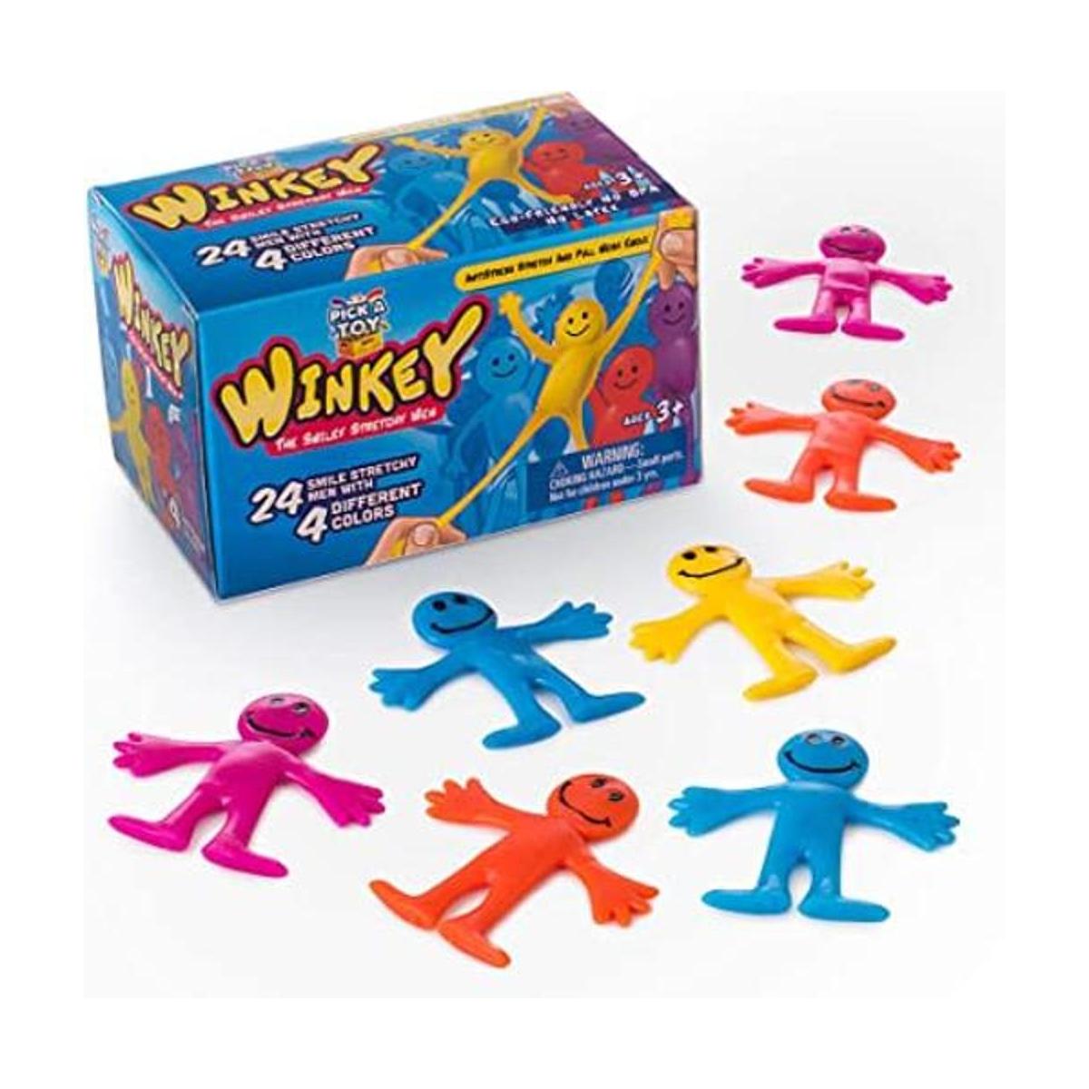 Juguete elástico de hombre feliz juego de 24 juguete