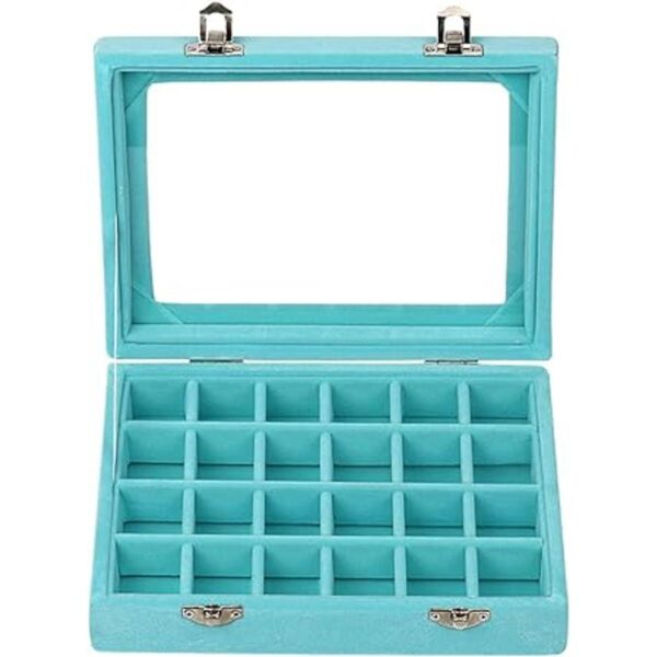 Ivosmart Caja organizadora de cristal de terciopelo para_2