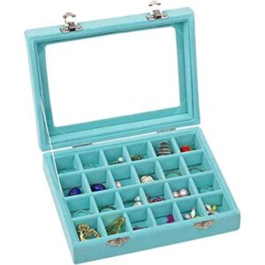 Ivosmart Caja organizadora de cristal de terciopelo para_1