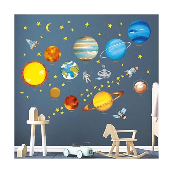 Pegatinas de pared DECOWALL DS8007 Planets in the Space_2