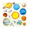 Pegatinas de pared DECOWALL DS8007 Planets in the Space_1