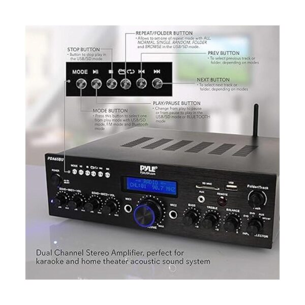 Sistema de amplificador de potencia Bluetooth inalámbrico_4
