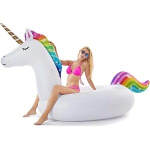 Jasonwell Flotador inflable gigante de unicornio para_1
