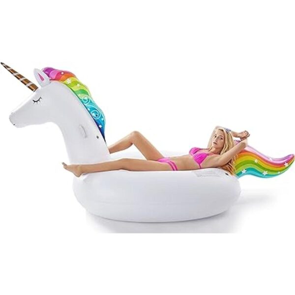 Jasonwell Flotador inflable gigante de unicornio para_3