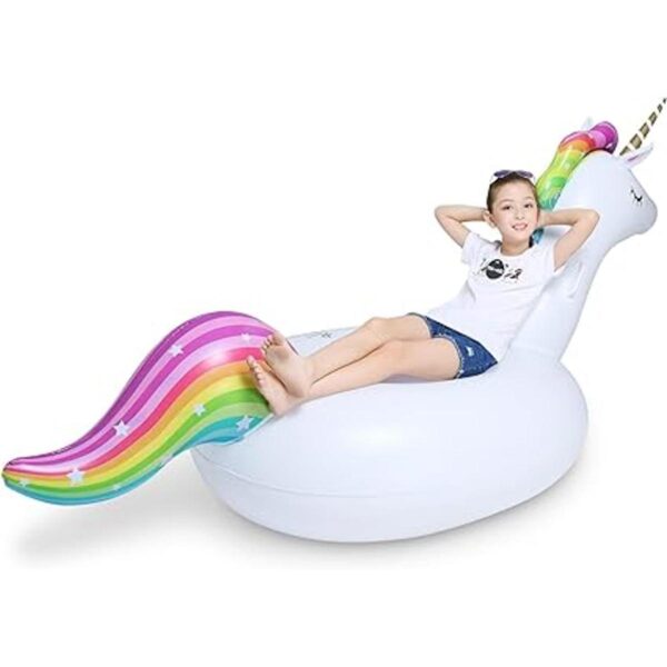 Jasonwell Flotador inflable grande de unicornio para_3