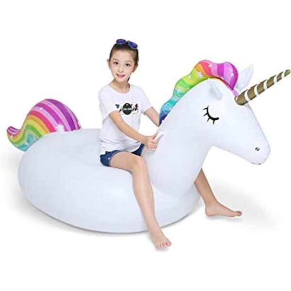 Jasonwell Flotador inflable grande de unicornio para_1