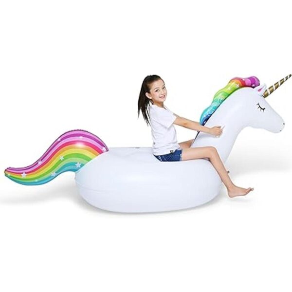 Jasonwell Flotador inflable grande de unicornio para_2