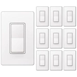 BESTTEN Paquete de 10 interruptores de luz de pared para