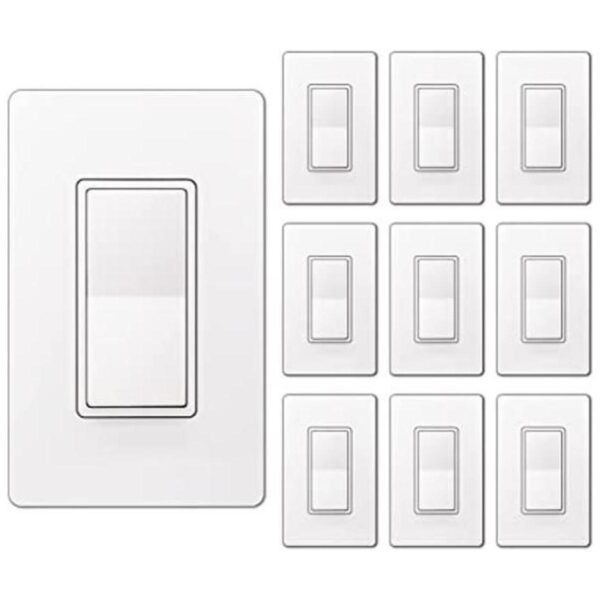 BESTTEN Paquete de 10 interruptores de luz de pared para