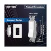 BESTTEN Paquete de 10 interruptores de luz de pared para