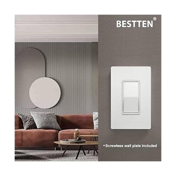 BESTTEN Paquete de 10 interruptores de luz de pared para
