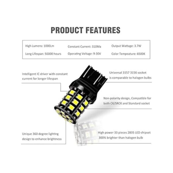 Antline Focos LED blancos 3157 7443 1156 1157 194 12_3