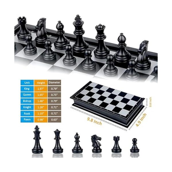 Hoshin Juego de ajedrez 3 en 1 plegable portátil para_2