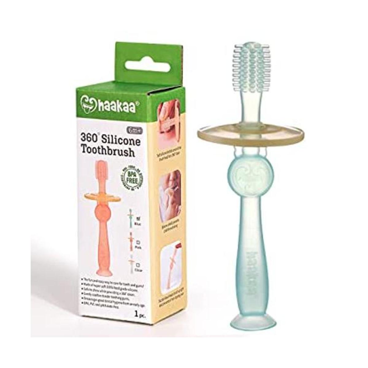 Haakaa 360 cepillo de dientes de silicona para bebé