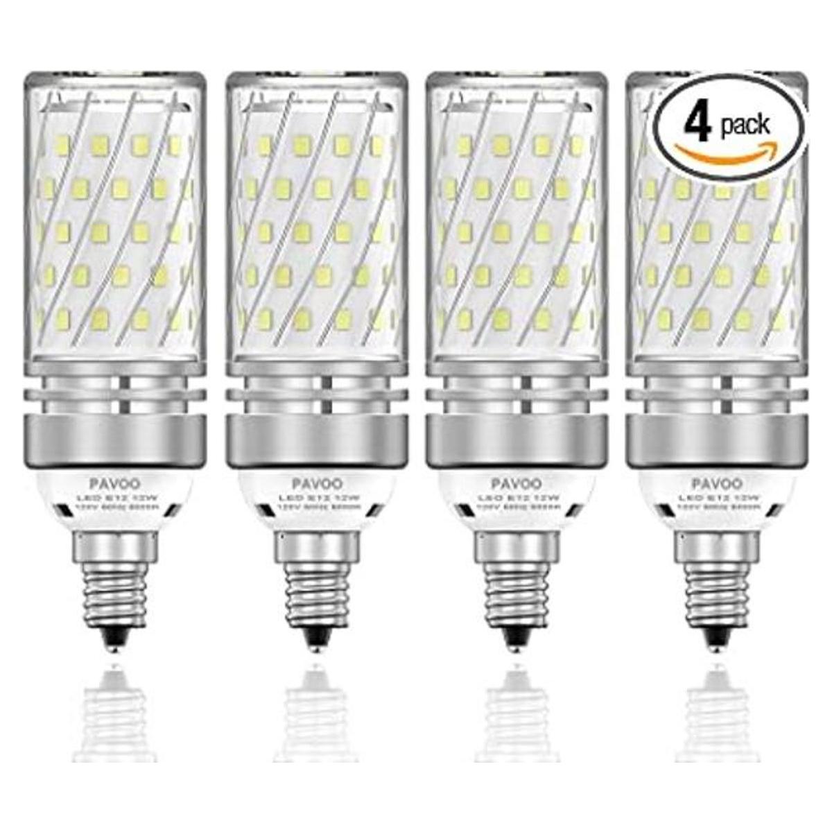 PAVOO Bombillas LED E12 bombillas LED de candelabro de 12