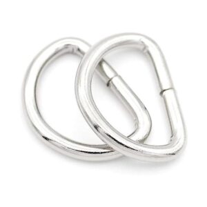 CRAFTMEMORE Paquete de 100 anillos en D de metal de 1_1