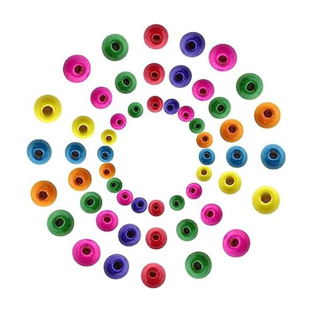 Honbay 600 cuentas redondas de madera de varios colores