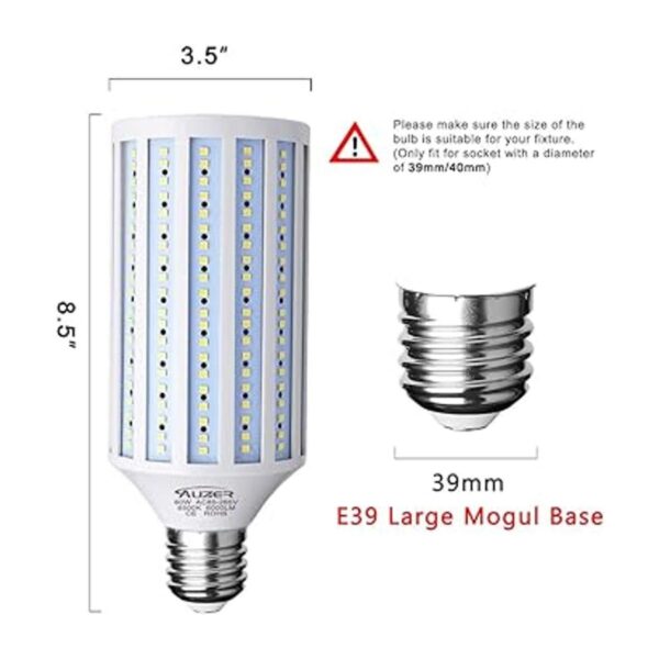 Bombilla LED de maíz de 60 W base grande Mogul E39 6000