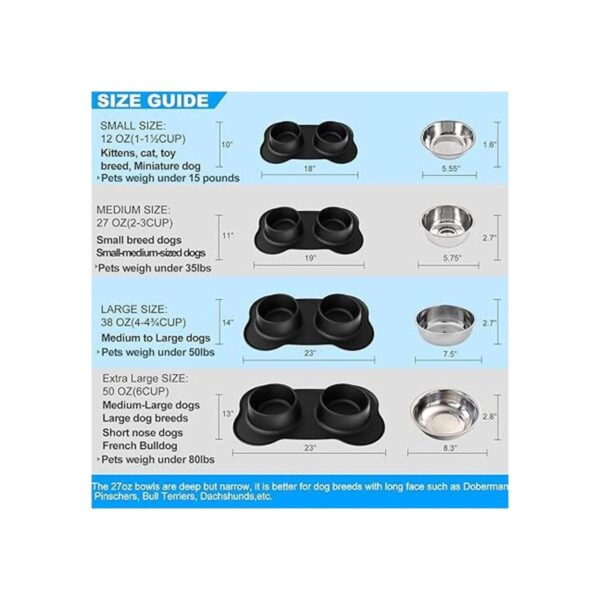 Pet Deluxe Cuencos para perros de acero inoxidable con_2