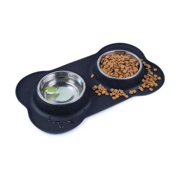 Pet Deluxe Cuencos para perros de acero inoxidable con_1
