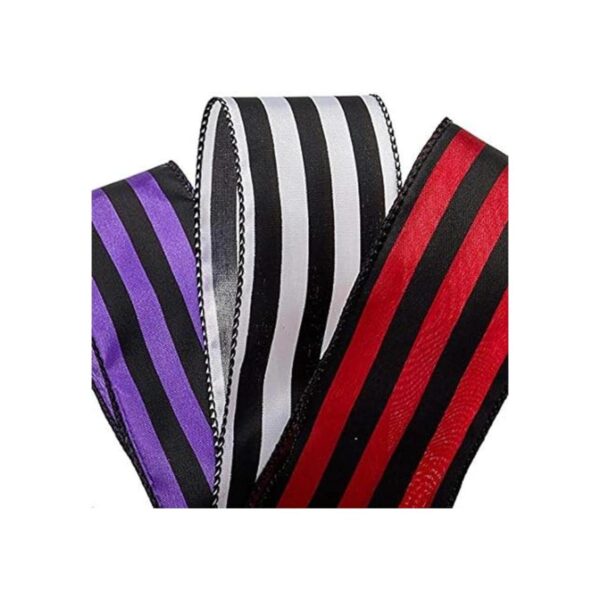 Cinta con alambre de rayas Carnaval 212 x 10 yardas_2