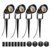 LightingWill Luces LED de paisaje de 5 W blanco cálido_1