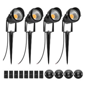 LightingWill Luces LED de paisaje de 5 W blanco cálido_1