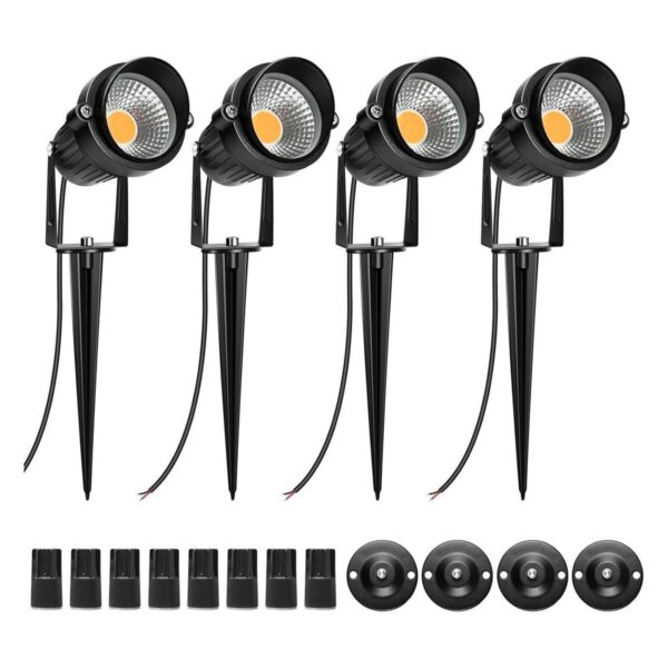 LightingWill Luces LED de paisaje de 5 W blanco cálido_1