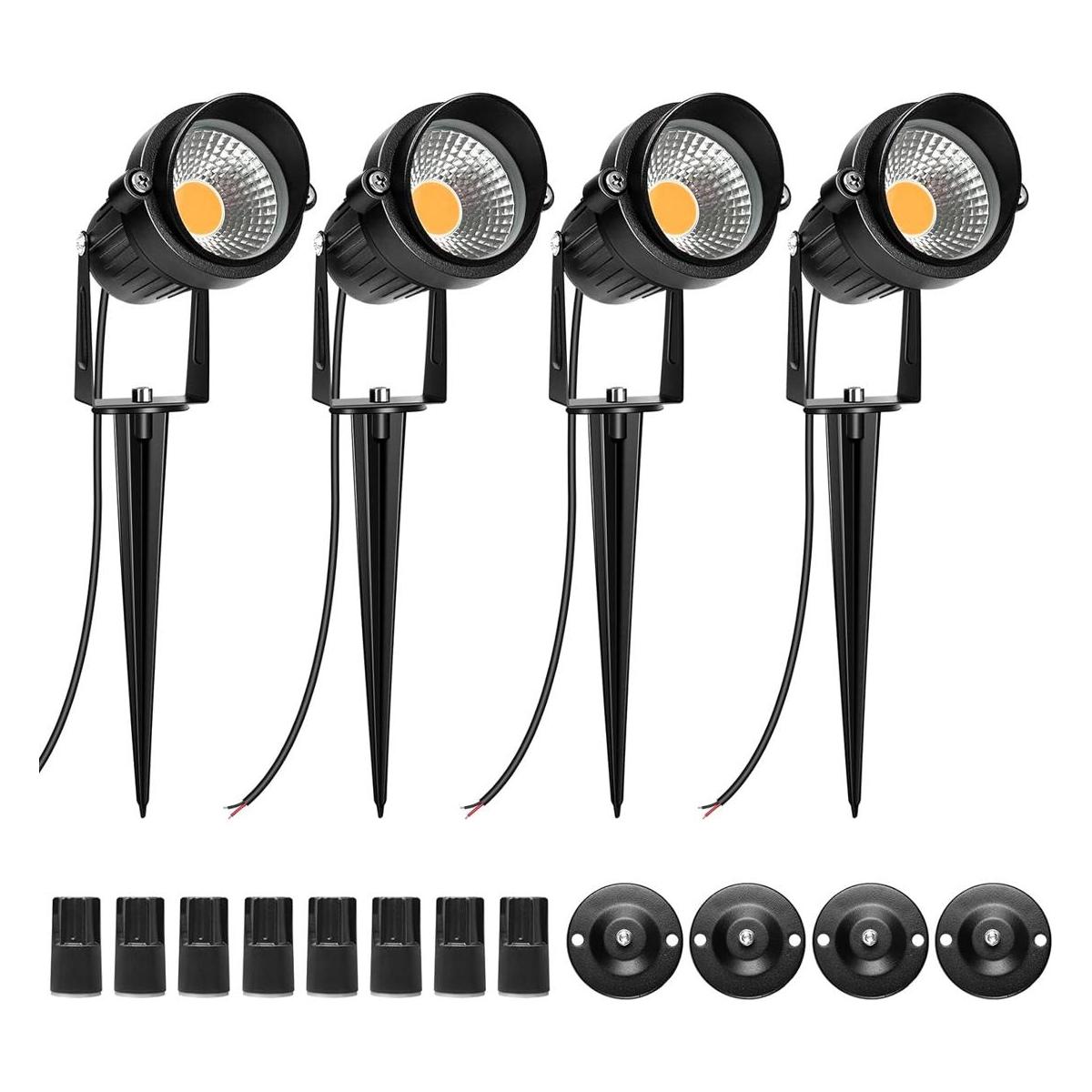 LightingWill Luces LED de paisaje de 5 W blanco cálido