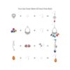 SUNNYCLUE 1 caja DIY 10 pares de aretes de candelabro kit_4