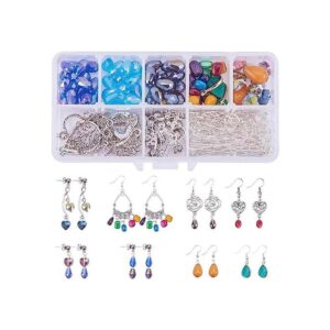 SUNNYCLUE 1 caja DIY 10 pares de aretes de candelabro kit_1